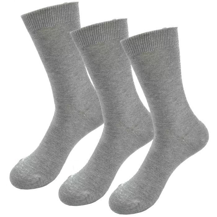3 graue Bambus Socken