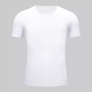 Weißes T-Shirt Rundhals aus Bambus