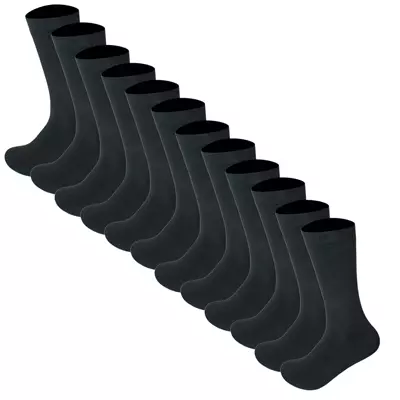 12 schwarze Bambus Socken