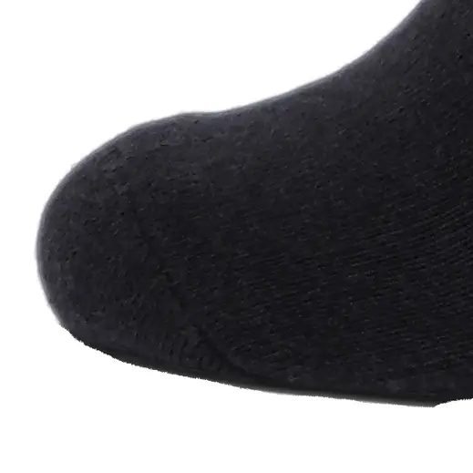 Nahaufnahme Zehenbereich Tennissocke - schwarz